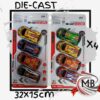 Set de autos metálicos Die-Cast x4 por mayor en MB Comercializa. Distribuidor directo de autitos de colección y juguetes de fricción con despacho rápido en 24 horas y precios directos mayoristas a toda Argentina vía Correo Argentino.