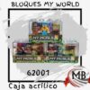 Set de bloques magneticos estilo My World en caja acrilica modelo 62001 para revendedores y jugueterias MB Comercializa.