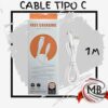 Cable USB a Tipo C de carga rapida 1 metro por mayor en MB Comercializa. Distribuidor mayorista de cables para celular de silicona suave, accesorios de telefonia y cargadores con despacho rapido en 24 horas y precios directos mayoristas a toda Argentina via Correo Argentino.