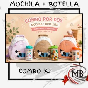 Set de mochila y botella de agua infantil por mayor, kit escolar de jardin de infantes con diseños de animales de selva en marroquinerias y bazares con despacho en 24 horas por Correo Argentino en mbcomercializa.com.ar.