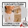 Conjunto Copa del Mundo dije y cadena dorado por mayor, collar de la Seleccion Argentina de futbol para niños y adultos en regalerias y joyerias con despacho en 24 horas por Correo Argentino mediante mbcomercializa.com.ar.