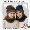 Gorro de abrigo con cuellera termica para adulto por mayor MB Comercializa.