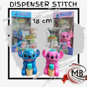 Dispenser de agua mini de Stitch y Ángela por mayor en MB Comercializa. Distribuidor directo de artículos infantiles de personajes y regalería con despacho rápido en 24 horas y precios directos mayoristas a toda Argentina vía Correo Argentino.
