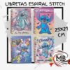 Libretas espiral stitch 25x21 cm por mayor en MB Comercializa. Distribuidor mayorista de papeleria kawaii, cuadernos anillados tapa dura con disenios de stitch y angel para libreria y escolar con despacho rapido en 24 horas a toda Argentina via Correo Argentino.