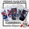 Medias soquetes de superheroes por mayor en MB Comercializa. Distribuidor mayorista de medias estampadas de spiderman, batman y superman, soquetes cortas de algodon en varios colores con despacho rapido en 24 horas a toda Argentina via Correo Argentino.