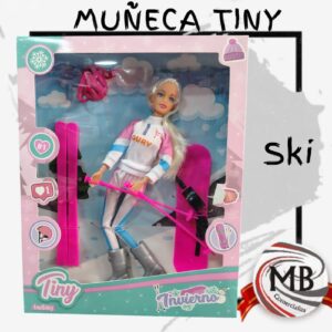 Muneca de moda esquiadora con tablas de ski y bastones por mayor en MB Comercializa. Distribuidora mayorista de juegos y juguetes para revendedores con despacho 24/7 full a toda Argentina via Correo Argentino.