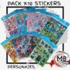Pack de stickers infantiles de personajes por mayor, planchas de calcomanias autoadhesivas de dibujos animados para niños en cotillones y librerias con despacho en 24 horas por Correo Argentino en mbcomercializa.com.ar.