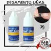 Pegamento para unas postizas Nail Glue UHU Bond frasco 3g cianoacrilato adhesivo de secado rapido para manicuria nail art cosmetica regalería venta mayorista MB Comercializa.