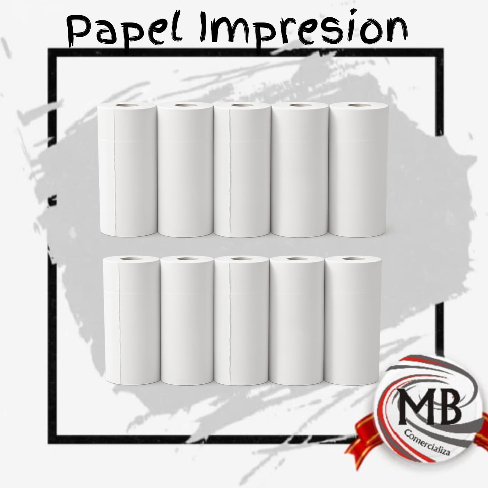 Rollo de papel impresion blanco adhesivo por mayor en MB Comercializa. Distribuidor mayorista de papel termico adhesivo para mini impresoras portatiles de fotos y etiquetas para libreria y computacion con despacho rapido en 24 horas a toda Argentina via Correo Argentino.