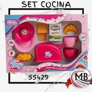 Set de cocina kit super desayuno tiny home art 55429 por mayor en MB Comercializa. Distribuidor mayorista de juguetes de cocina infantiles, kit con tostadora, tazas, platos, medialunas, panes y cartonde leche con despacho rapido en 24 horas a toda Argentina via Correo Argentino.