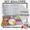 Set para armar bijouterie cristal de 19x13 cm por mayor, kit de mostacillas facetadas y cuentas translucidas brillantes con dijes infantiles en jugueterias y regalerias con despacho en 24 horas por Correo Argentino mediante mbcomercializa.com.ar.