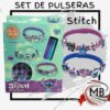 Set para crear pulseras de Stitch infantiles por mayor en MB Comercializa. Distribuidor directo de bijouterie y accesorios para niños con despacho rápido en 24 horas y precios directos mayoristas a toda Argentina vía Correo Argentino.