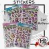 Stickers con relieve infantiles 29x19 cm por mayor, planchas de calcomanias puffy autoadhesivas 3D acolchadas en cotillones y librerias con despacho en 24 horas por Correo Argentino en mbcomercializa.com.ar.