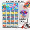 Bolitas de hidrogel orbeez perlas de agua deshidratadas multicolores blister tiras x 20 sobres decoracion floreria plantas juegos sensoriales venta mayorista MB Comercializa.