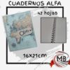 Cuadernos Alfa con espiral por mayor en MB Comercializas. Distribuidor directo con despacho rápido en 24 horas a toda Argentina vía Correo Argentino.