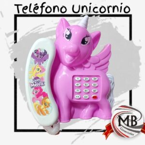 Telefono de juguete unicornio por mayor en MB Comercializa. Distribuidor mayorista de juguetes infantiles, telefonos de aprendizaje con luces y sonidos para ninas con despacho rapido en 24 horas a toda Argentina via Correo Argentino.