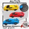 Auto de carrera de juguete con piolin arrastre 17 cm por mayor MB Comercializa.