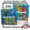 Set pack autos roda livre rueda libre x10 unidades juguete infantil por mayor MB Comercializa.