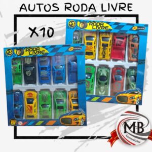Set pack autos roda livre rueda libre x10 unidades juguete infantil por mayor MB Comercializa.