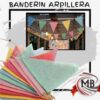 Banderin guirnalda de arpillera colores pastel rustico decoracion fiestas cumpleaños ambientacion eventos venta mayorista MB Comercializa.