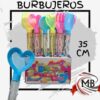 Burbujero de playa con pala rastrillo colador 35 cm por mayor MB Comercializa.