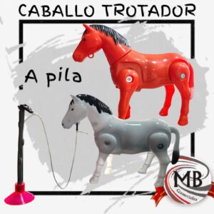 Caballo trotador a pila juguete infantil con movimiento y poste de giro rotativo venta mayorista MB Comercializa.