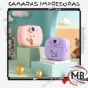 Camara impresora de fotos infantil modelo conejo unicornio tonos pastel venta mayorista MB Comercializa.