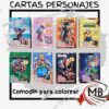 Mazo de cartas infantiles de personajes stitch hello kitty dragon ball minions minecraft toy story spiderman mario con comodin para colorear venta mayorista MB Comercializa.
