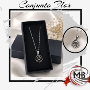 CONJUNTOS FLOR- CADENA-DIJE-CAJA