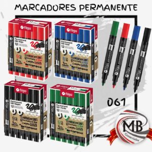 Caja de marcadores permanentes filgo 061 tinta indeleble punta redonda para cartón papel plástico vidrio metal librería escolar y oficina venta mayorista MB Comercializa.