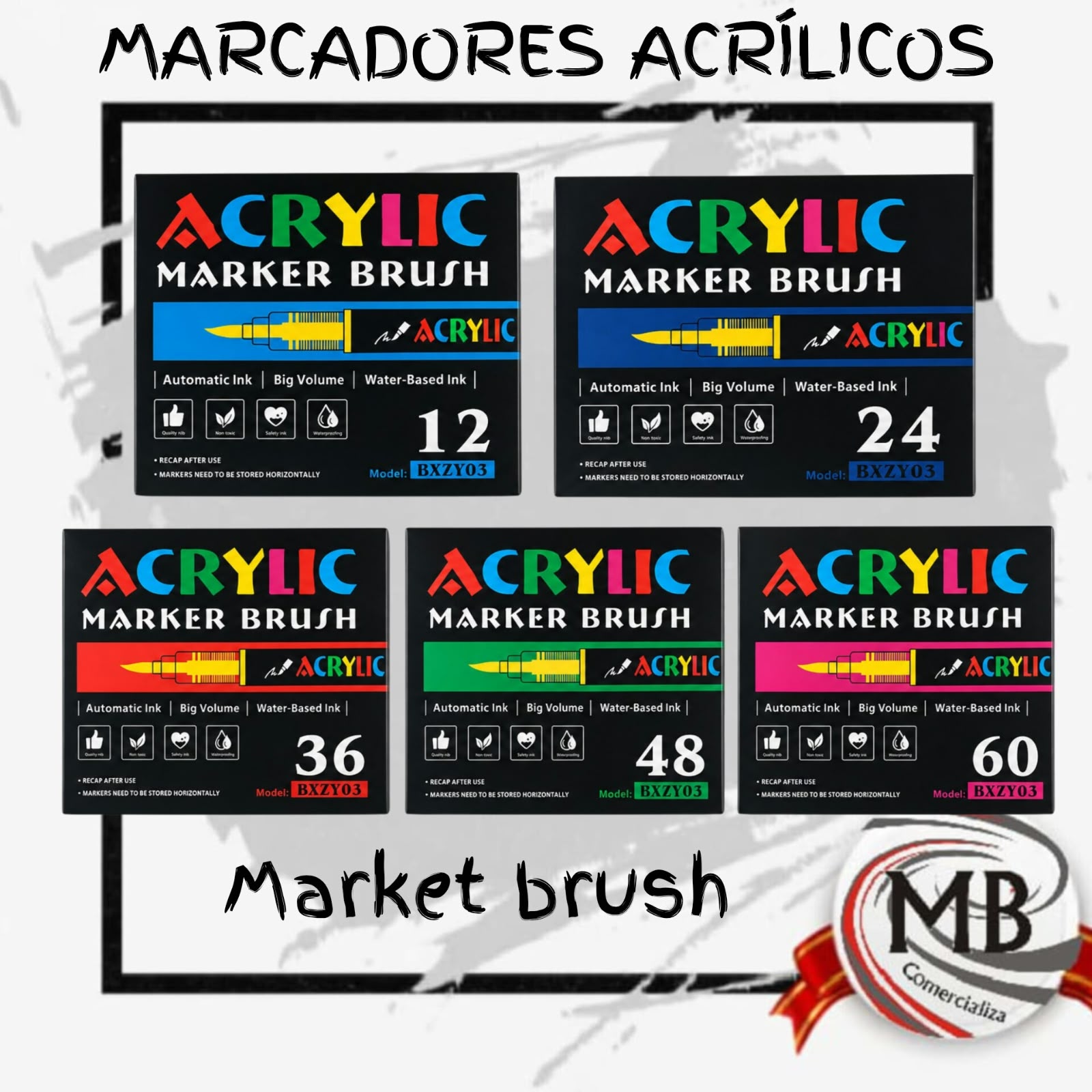 MARCADORES ACRILICOS ACRILYC BRUSH