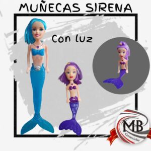 Munecas sirena madre e hija con luz juguete infantil por mayor MB Comercializa.
