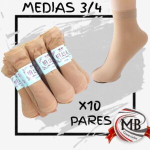 PACK X 10 PARES DE MEDIAS 3/4