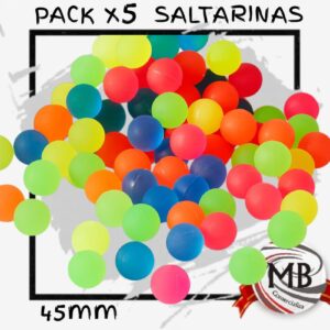 PACK X 5 PELOTAS SALTARINAS 45 MM