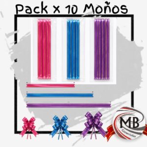PAQUETES DE MOÑOS X10 VARIAS MEDIDAS
