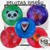 Pelota de goma con disenos estampados infantiles dinosaurio llama panda tiburon venta mayorista MB Comercializa.