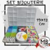 Set para armar bijouterie organizador 19x13 cm cuentas mostacillas tanza tijera venta mayorista MB Comercializa.