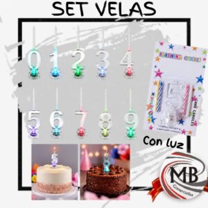 SET VELA 4 COMUNES 1 NUMERO CON LUZ