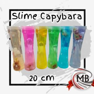 Slime transparente cristal capybara carpincho tubo 20 cm venta mayorista MB Comercializa.