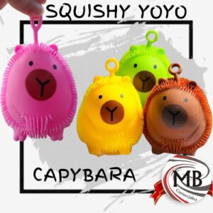 Juguete squishy yoyo capibara carpincho sensorial con puas de goma suave venta mayorista MB Comercializa.