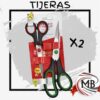 TIJERAS 5 Y 8 PULGADAS X 2