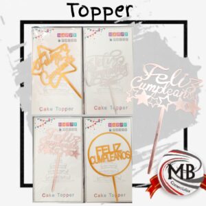 TOPPER FELIZ CUMPLEAÑOS DISEÑOS