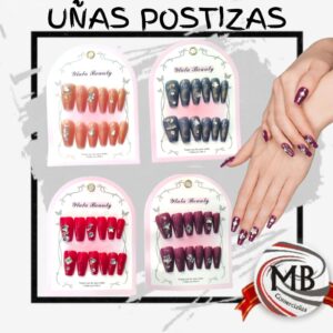 UÑAS POSTIZAS DECORADAS