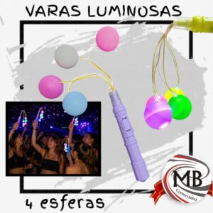 VARAS LUMINOSAS X4 ESFERAS