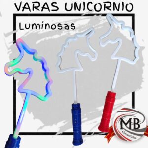 Varita luminosa de unicornio con luz led brillante cotillon infantil eventos fiestas cumpleaños venta mayorista MB Comercializa.