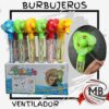Burbujero ventilador manual 35 cm juguete de verano por mayor MB Comercializa.