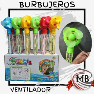 Burbujero ventilador manual 35 cm juguete de verano por mayor MB Comercializa.