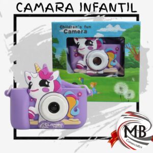 Camara de fotos digital infantil lambo tech modelo unicornio con funda de silicona venta mayorista MB Comercializa.
