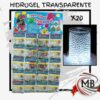 Hidrogel transparente orbes de agua en bolsitas blister pack x 20 unidades esferas de gel para floreros plantas decoracion y juegos sensoriales venta mayorista MB Comercializa.