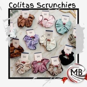 COLITAS SCRUNCHIES LISAS CON BORDE